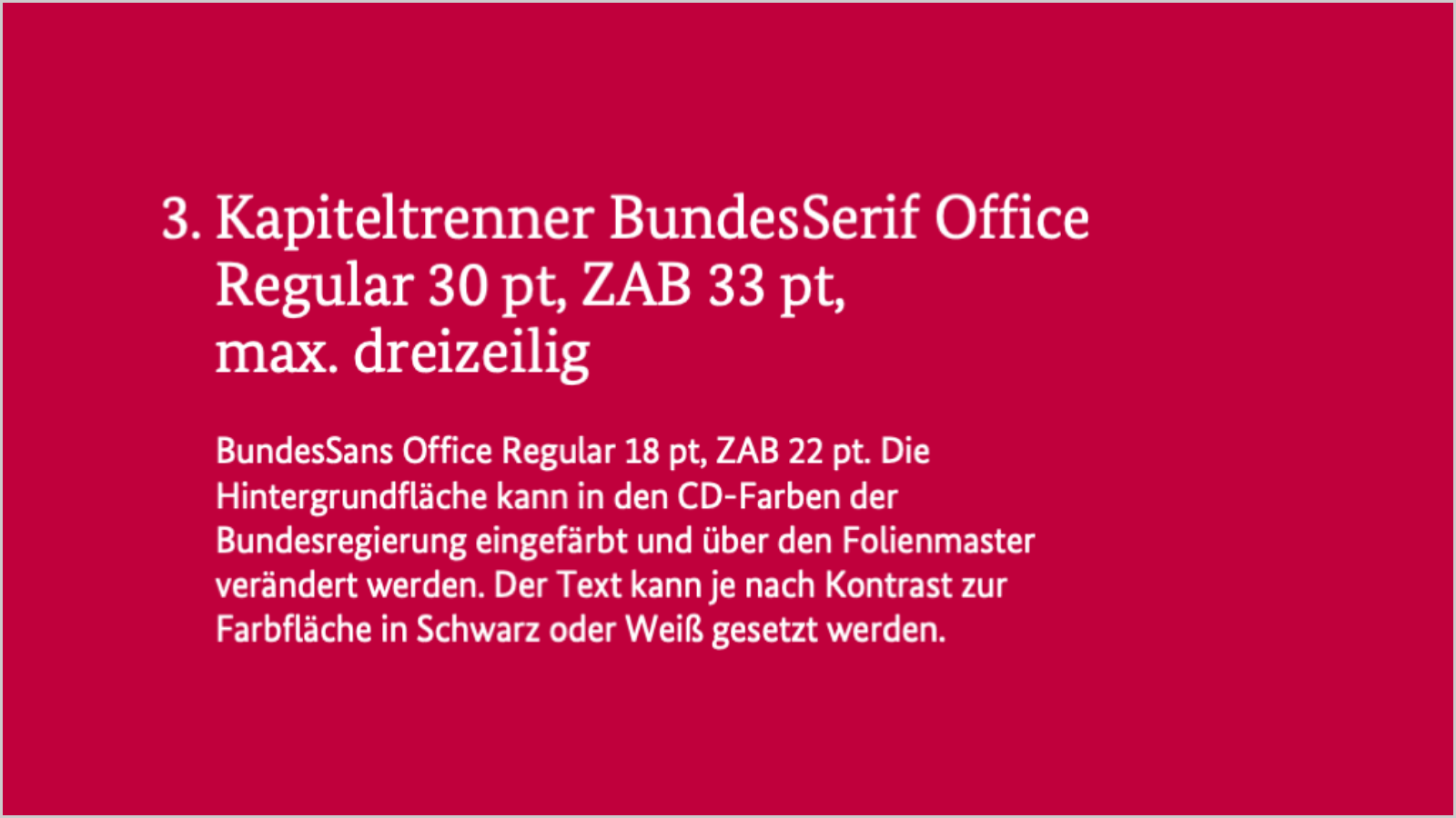 Weisser Textabsatz auf rotem Fond.