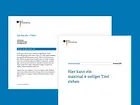 2 Musterbeispiele von Titelseiten für hoch- und querformatige Berichte.